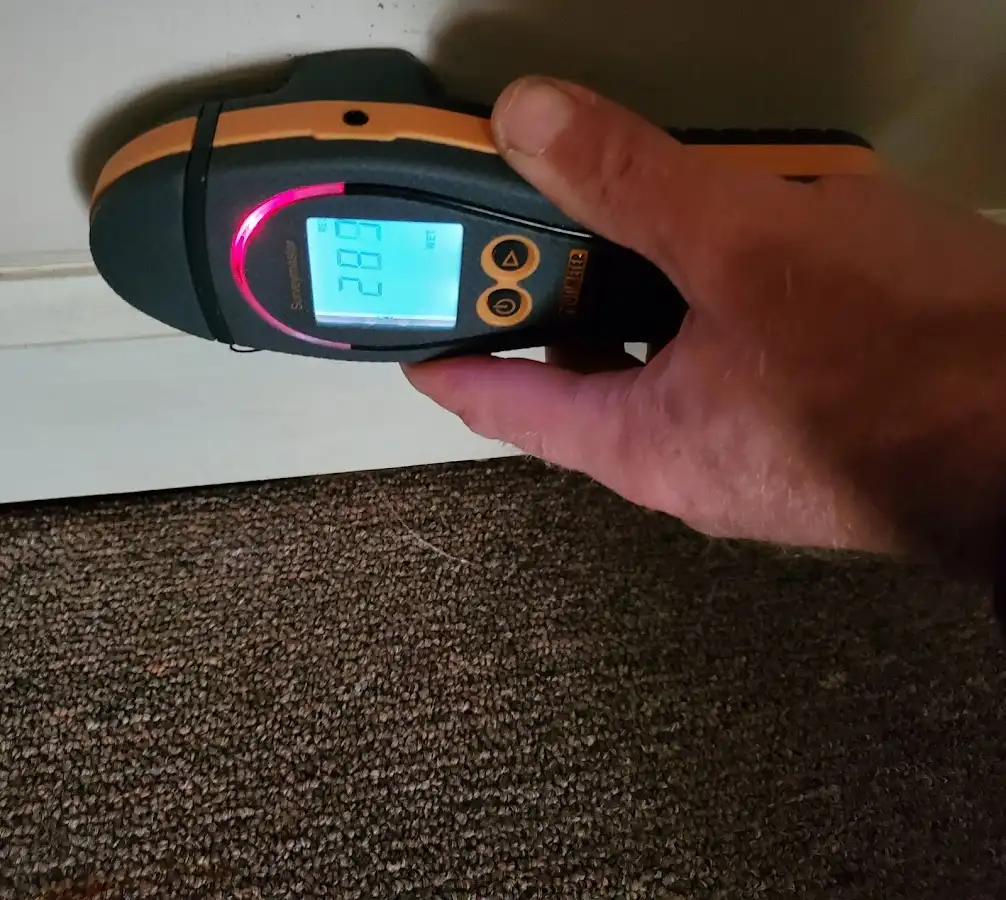 Moisture detection at baseboard during Sewage Cleanup & Sanitation in American Falls